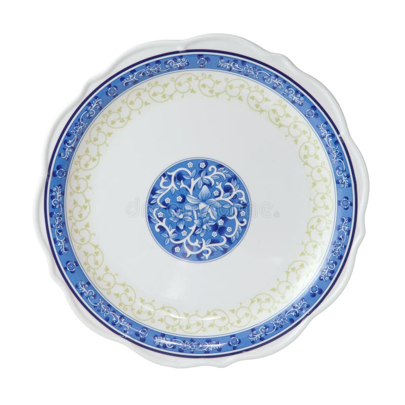 Painted plate isolated royalty free stock images